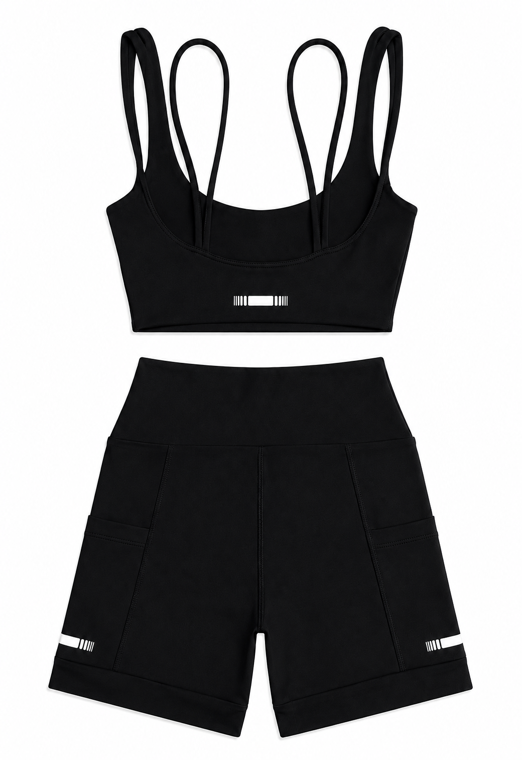 MOVVA CORE Night Voltage ⚡ Conjunto Top + Short Compressão Running Feminino