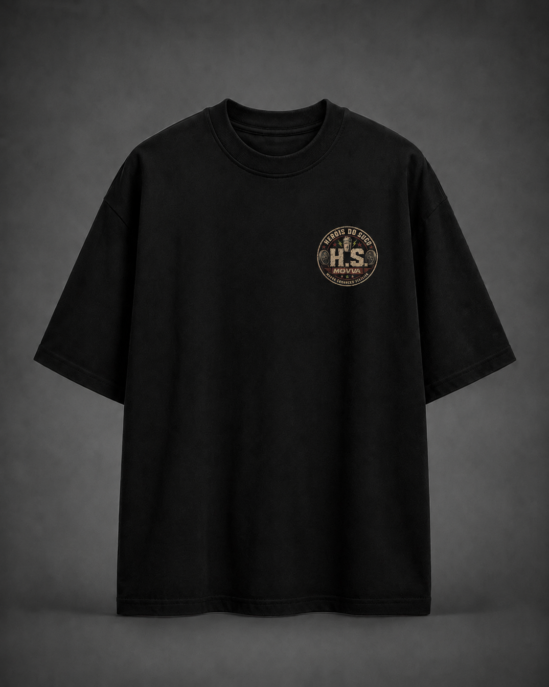 Camiseta Oversized Movva Heróis do Suco - frente