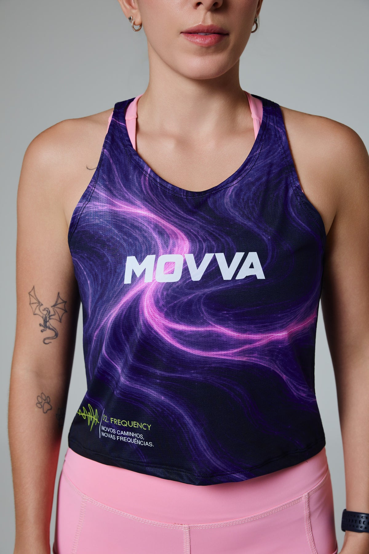 Regata MOVVA FREQUENCY Aurora (Feminino) - detalhe do tecido