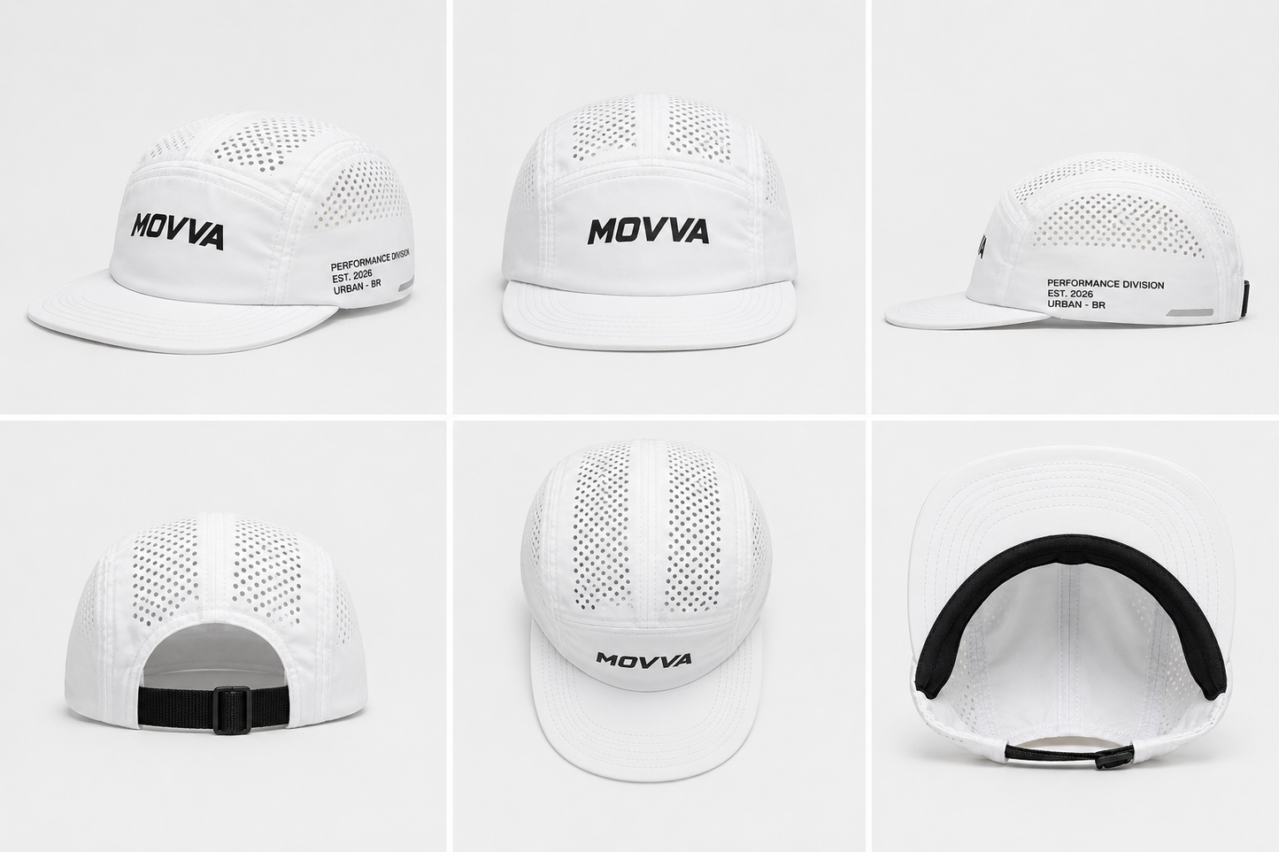 BONÉ MOVVA AIR FLOW FIVE PANEL - BRANCO