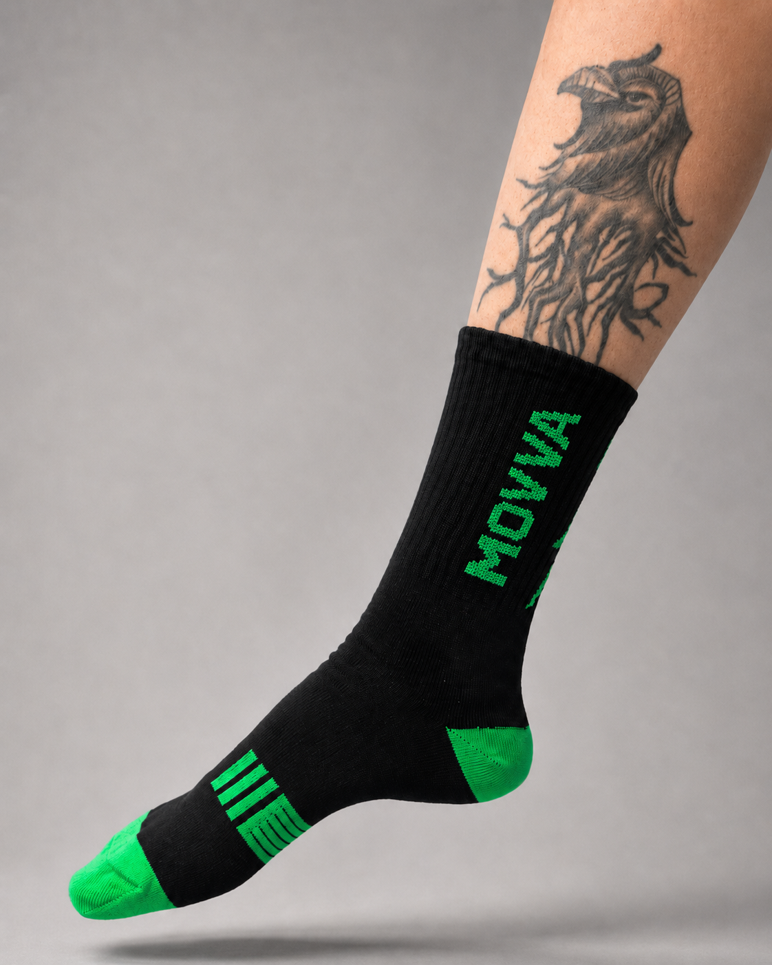 MEIA MOVVA PERFORMANCE (PRETO/VERDE)
