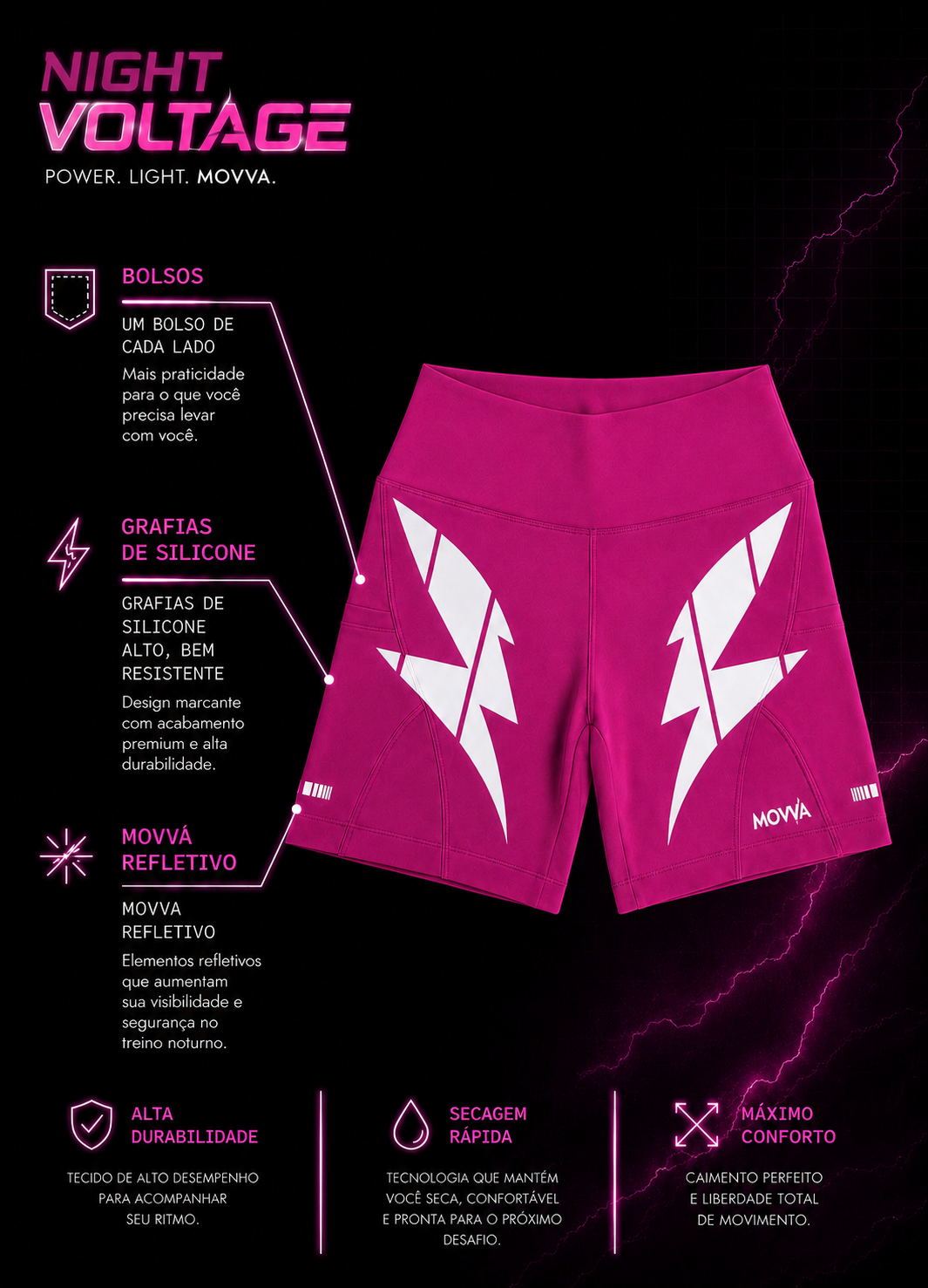 SHORT MOVVA NIGHT VOLTAGE FEMININO