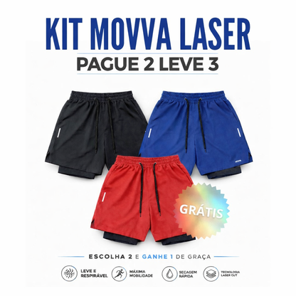 KIT 3 BERMUDAS - DUPLO MOVVA LASER