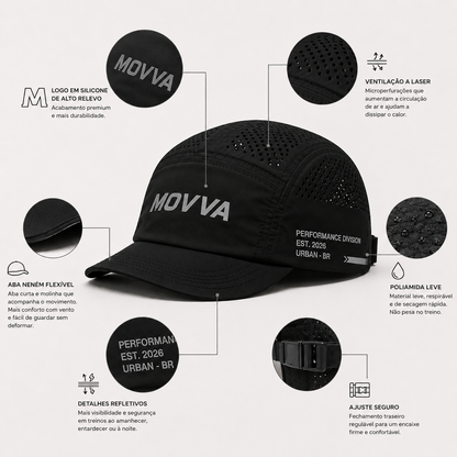 BONÉ MOVVA AIR FLOW FIVE PANEL - VERDE LIMÃO