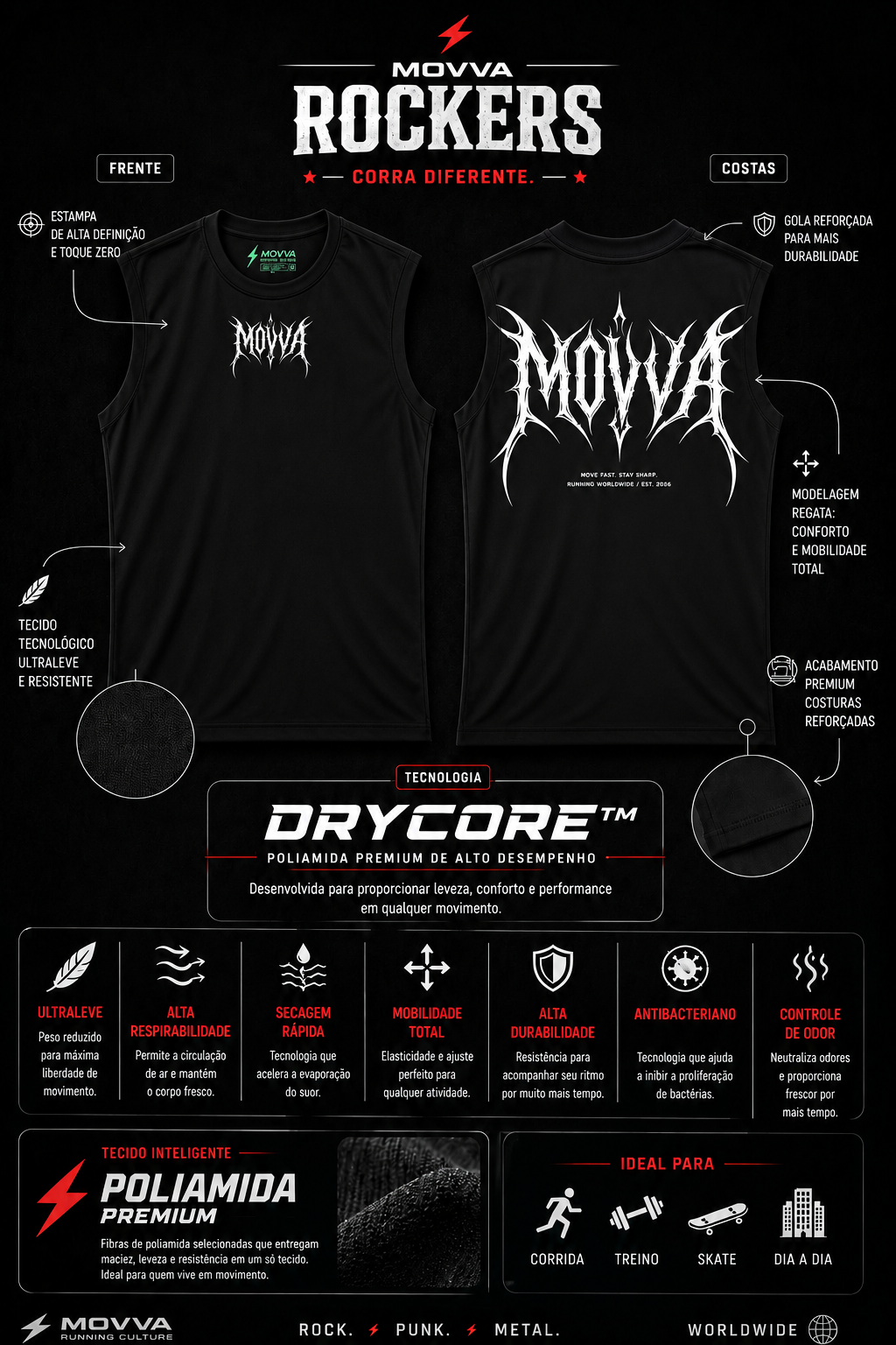 REGATA MOVVA ROCKERS - BLACK PACE