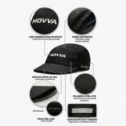 BONÉ MOVVA AIR FLOW FIVE PANEL