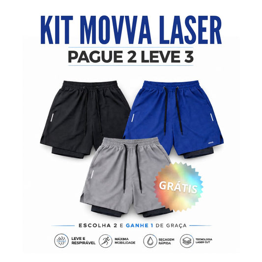 KIT 3 BERMUDAS - DUPLO MOVVA LASER