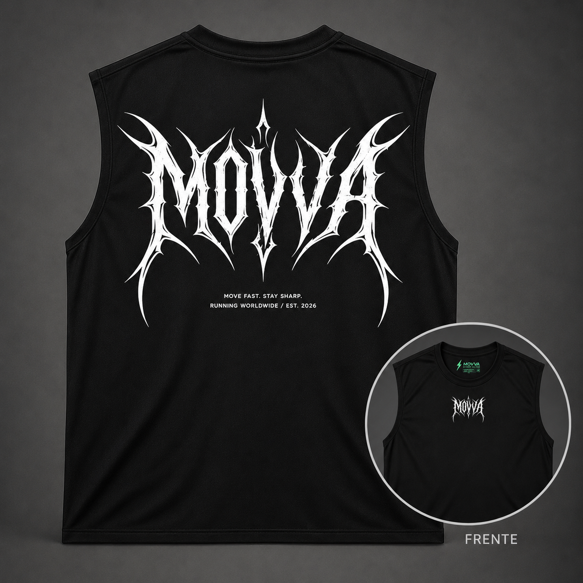 REGATA MOVVA ROCKERS - BLACK PACE - Preta (foto 1)