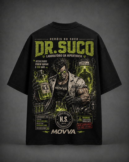 Camiseta Oversized Movva Heróis do Suco - Dr. Suco - costas